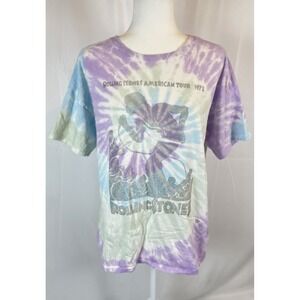 Tailgate Rolling Stones Tie Dye Short Sleeve T Shirt Adult M 1972 Purple Green